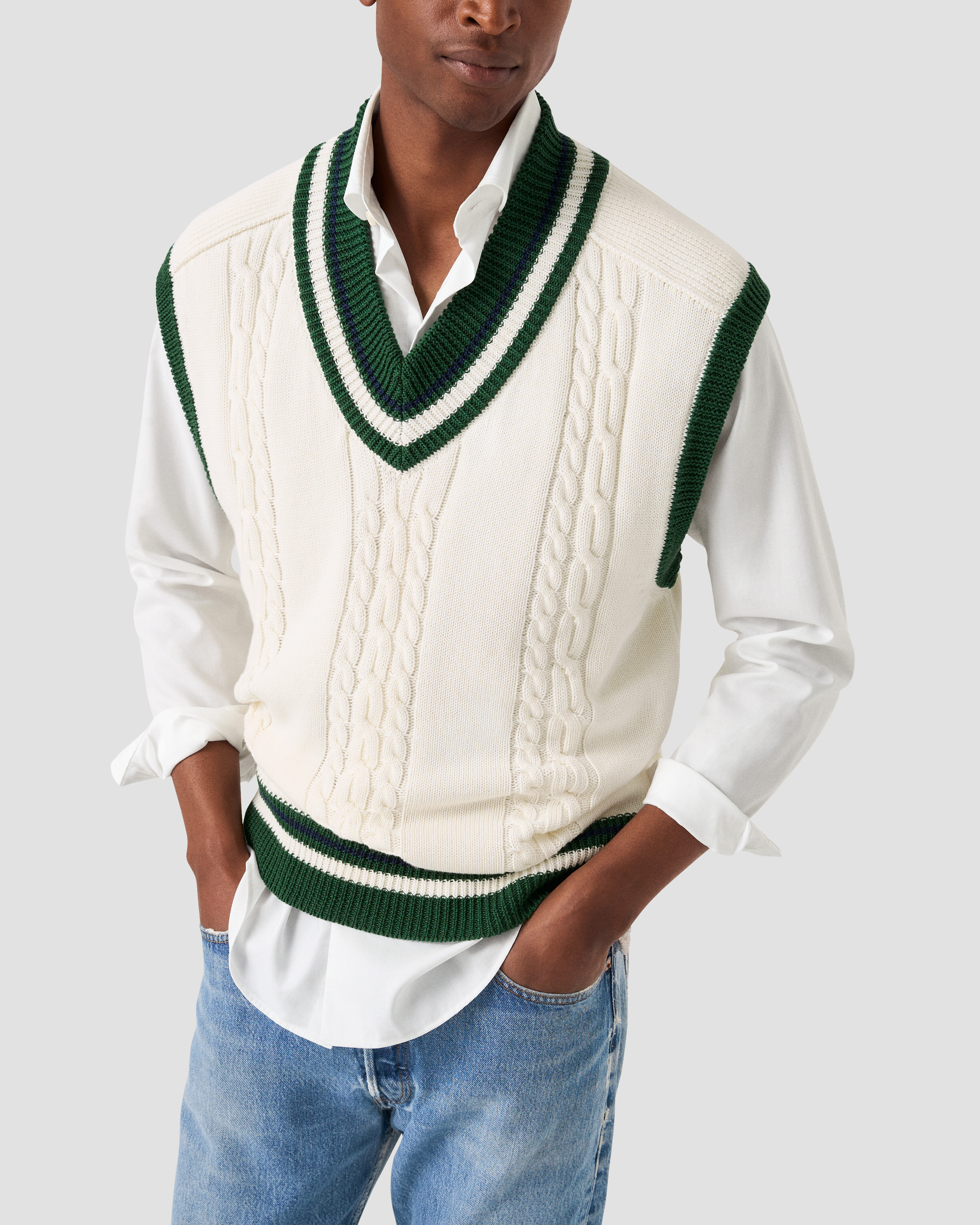 ETON X TRETORN COTTON V NECK VEST